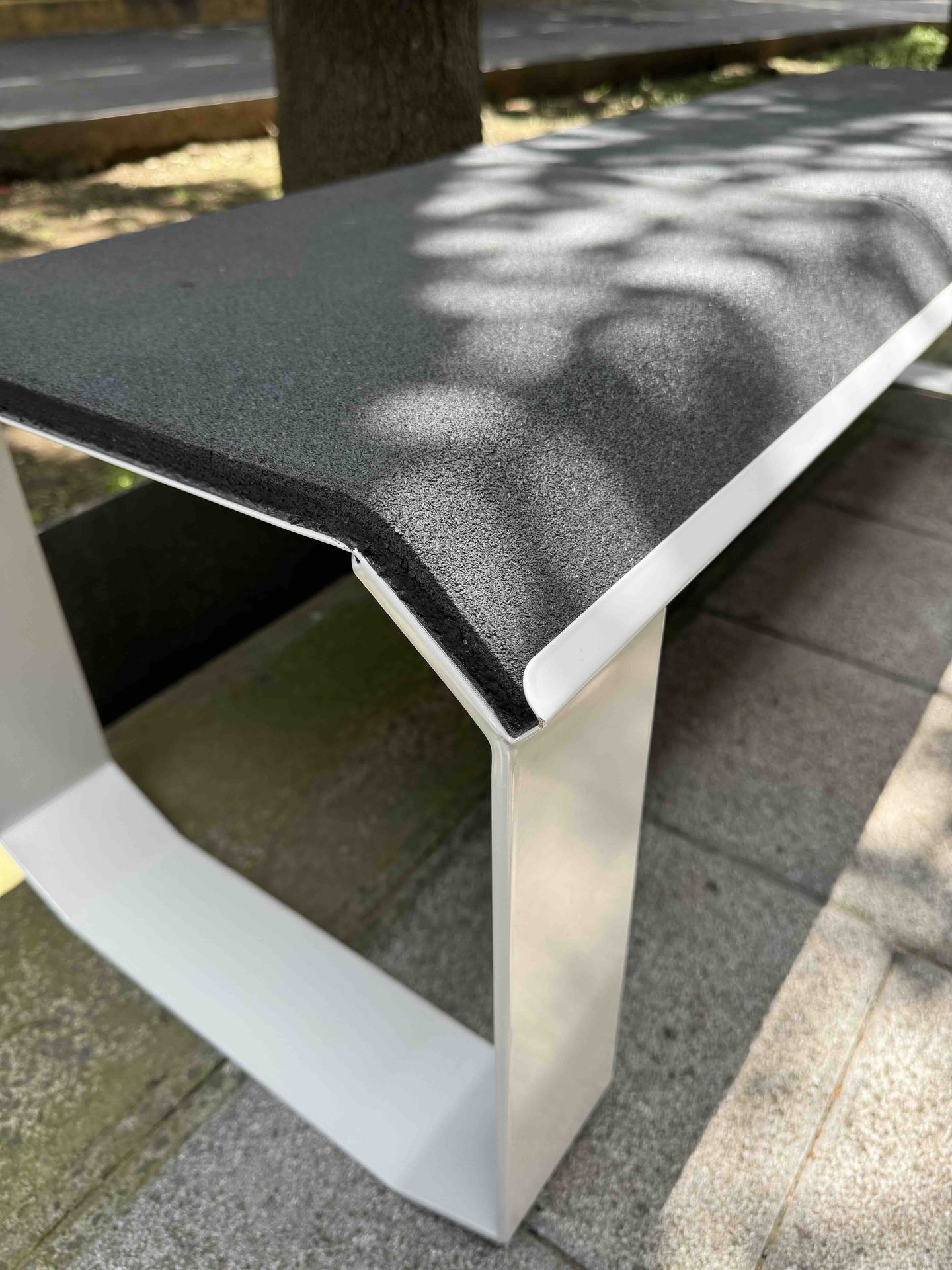 Detalle de material de llanta reciclada