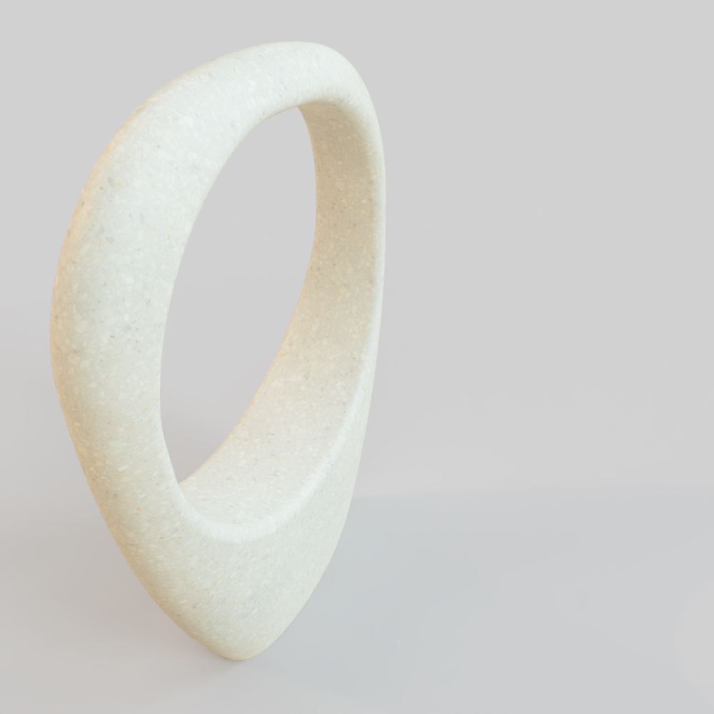 PSF-SP-10 aparcabicicletas de concreto polimérico stone pebble peek