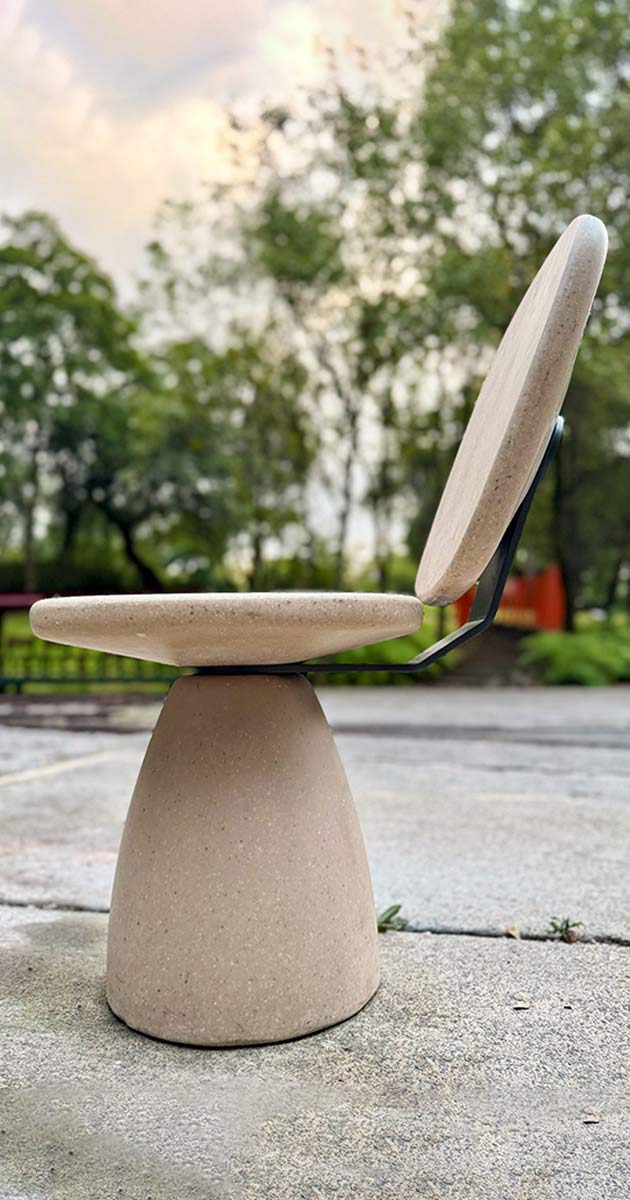 Perfil de la Silla urbana Stone Pebble de peek design mobiliario urbano]