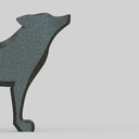 ESCULTURA LUDICA MONTABLE PSF-PA-01d LOBO MEXICANO NEGRO VOLCANICO 3.webp