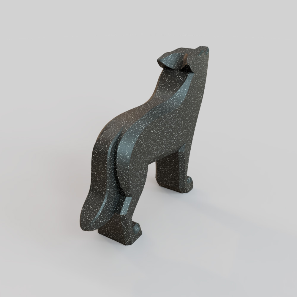 ESCULTURA LUDICA MONTABLE PSF-PA-01d LOBO MEXICANO NEGRO VOLCANICO 6.webp