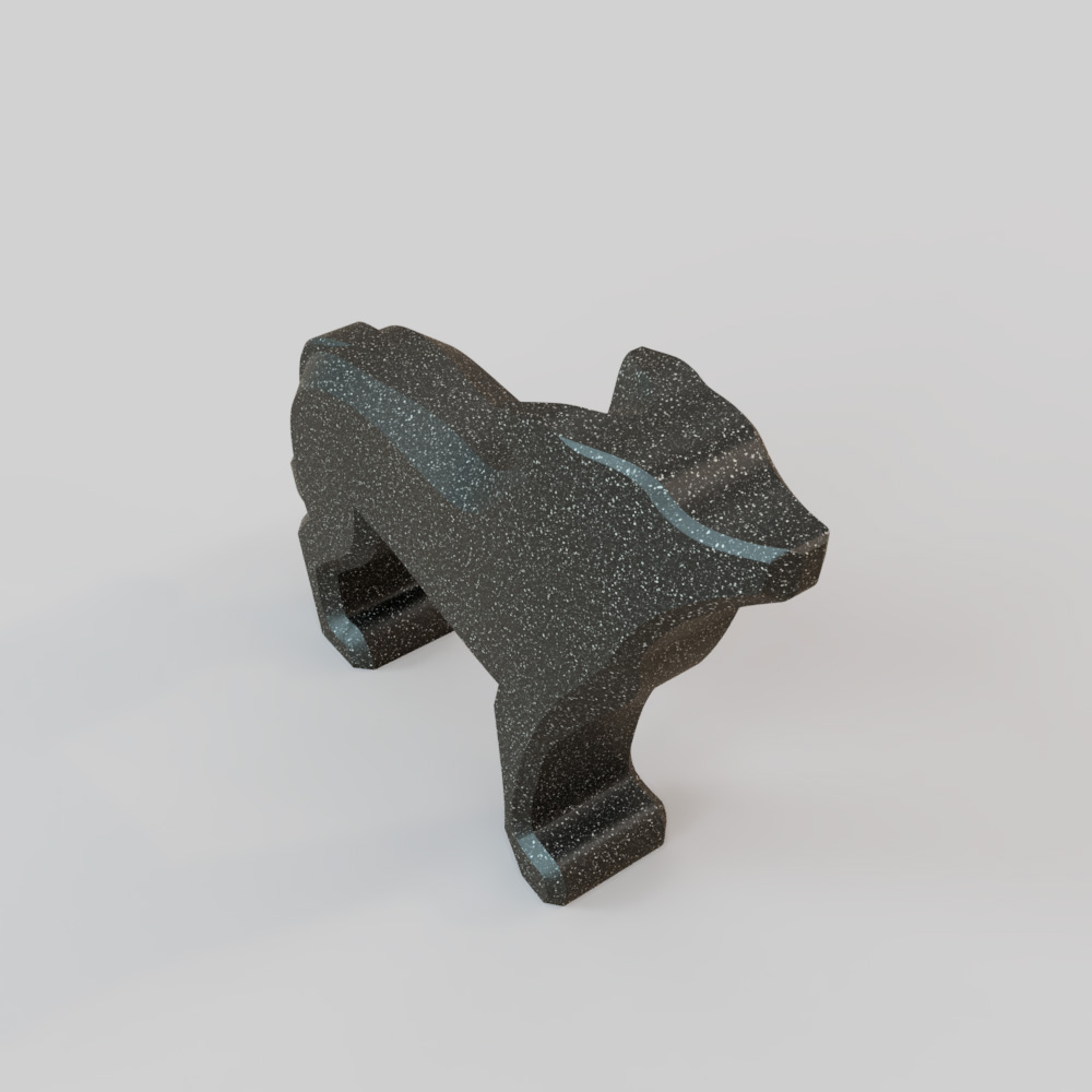 ESCULTURA LUDICA MONTABLE PSF-PA-01d LOBO MEXICANO NEGRO VOLCANICO 1.webp