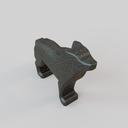 ESCULTURA LUDICA MONTABLE PSF-PA-01d LOBO MEXICANO NEGRO VOLCANICO 1.webp