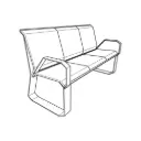 PSF-CM-04 Banca Urbana con respaldo Comfort