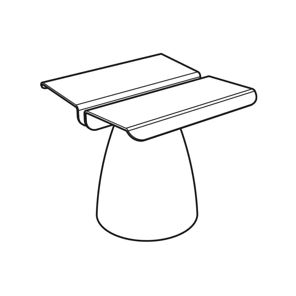 PSF-LP-01 Banco Urbano Steel Pebble (Preparado para fijar con taquetes expansivos (no incluidos))