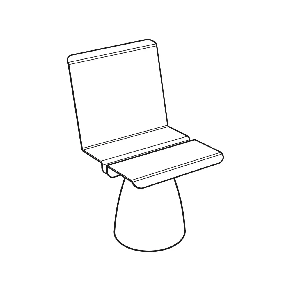 PSF-LP-02 Silla Urbana Steel Pebble (Preparado para fijar con taquetes expansivos (no incluidos))