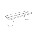 PSF-LP-03 Banca Urbana Steel Pebble