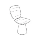 PSF-WP-02 Silla Urbana Wood Pebble