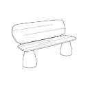 PSF-WP-04 Banca Urbana con respaldo Wood Pebble