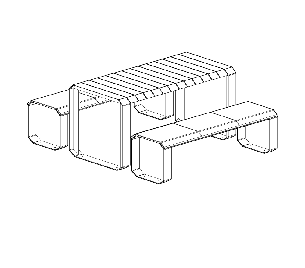 PSF-CM-16 Mesa de Picnic Comfort 
