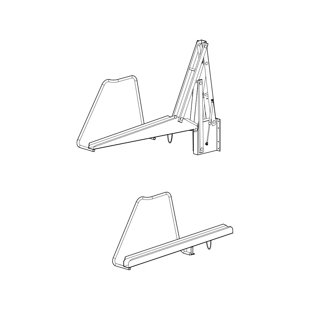 PSF-ME-10 Aparcabicicletas asistido de doble nivel (Gris obscuro)