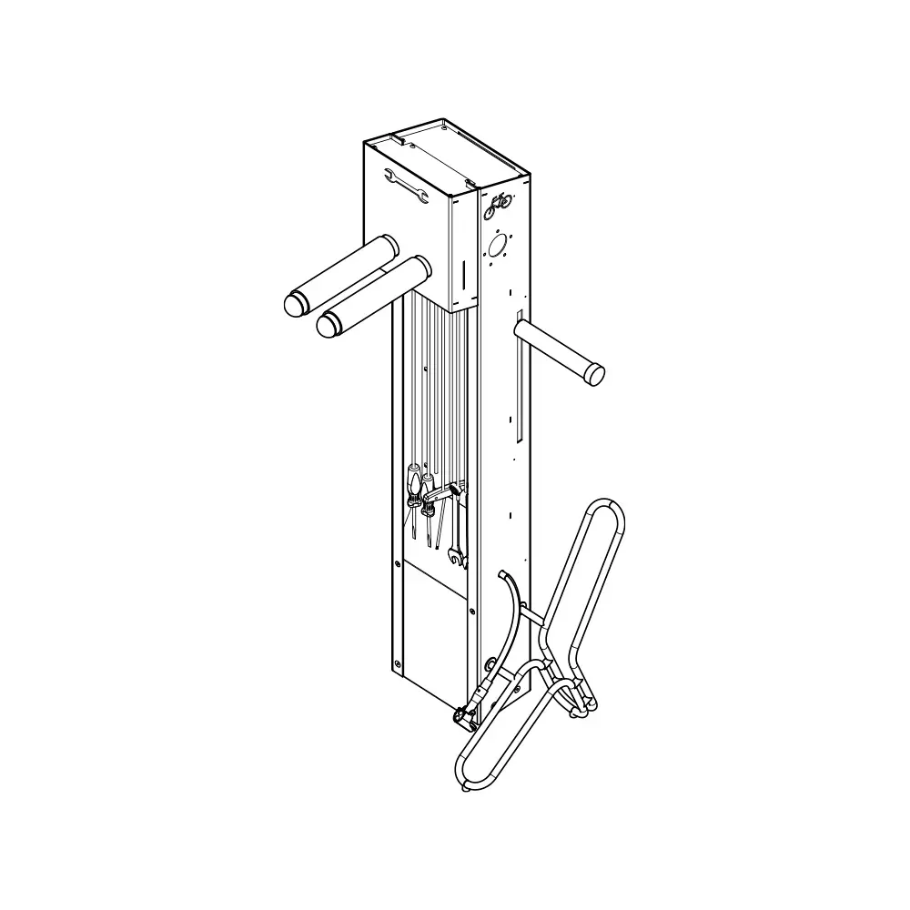 PSF-ME-014 Estación de Servicio Ciclista (Gris obscuro)