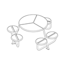 PSF-PL-16 Mesa de picnic Pill