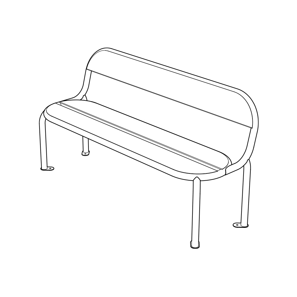 PSF-PL-04 Banca urbana con respaldo Pill